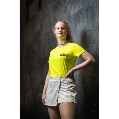 Padel t-shirt dames 2023 Padel Sportswear ademend Geel afbeelding 1